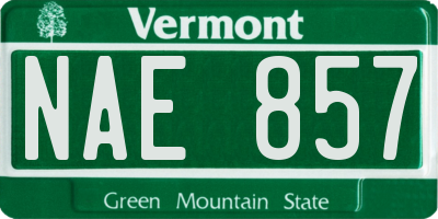 VT license plate NAE857
