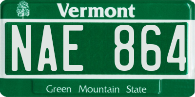 VT license plate NAE864