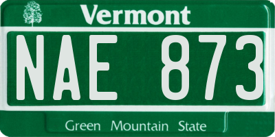 VT license plate NAE873