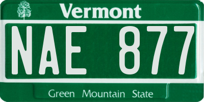 VT license plate NAE877