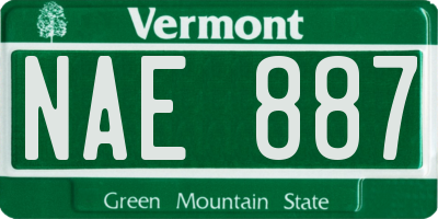 VT license plate NAE887