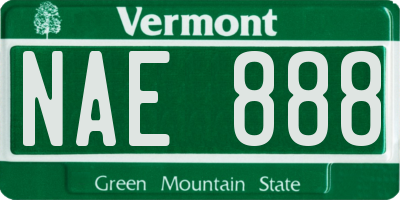 VT license plate NAE888