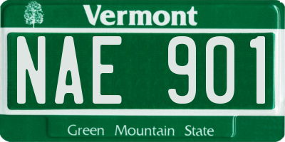 VT license plate NAE901