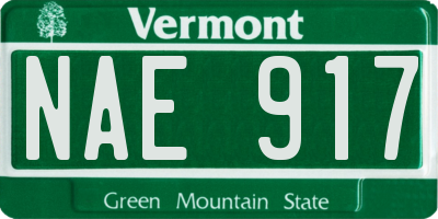 VT license plate NAE917