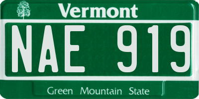 VT license plate NAE919