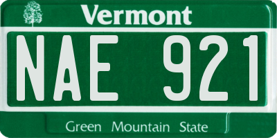 VT license plate NAE921