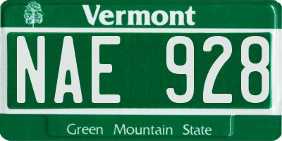 VT license plate NAE928