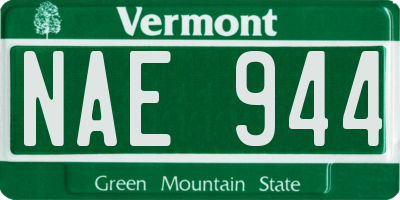 VT license plate NAE944