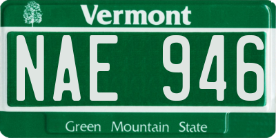 VT license plate NAE946
