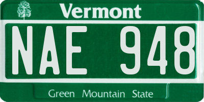 VT license plate NAE948