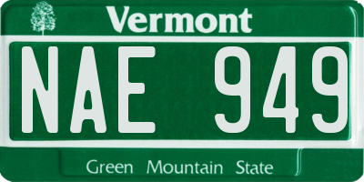 VT license plate NAE949