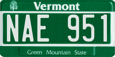 VT license plate NAE951