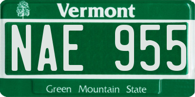 VT license plate NAE955