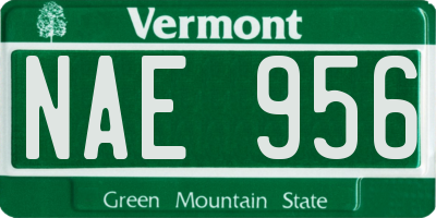 VT license plate NAE956