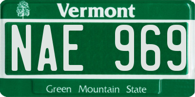 VT license plate NAE969