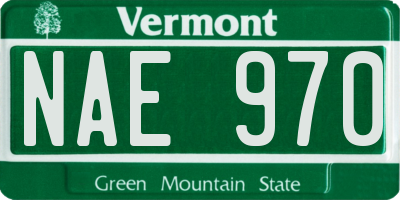 VT license plate NAE970