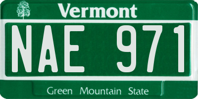 VT license plate NAE971
