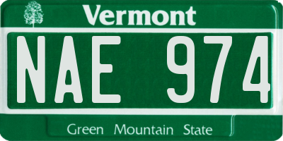 VT license plate NAE974