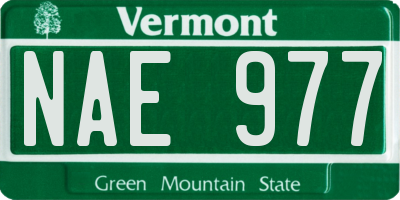 VT license plate NAE977