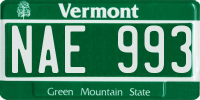 VT license plate NAE993