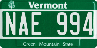 VT license plate NAE994