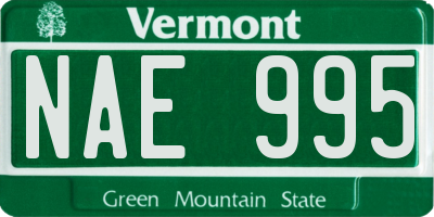 VT license plate NAE995