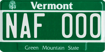 VT license plate NAF000