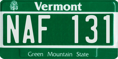 VT license plate NAF131