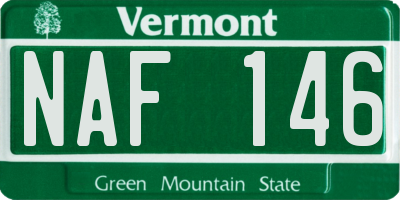 VT license plate NAF146