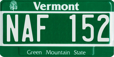 VT license plate NAF152