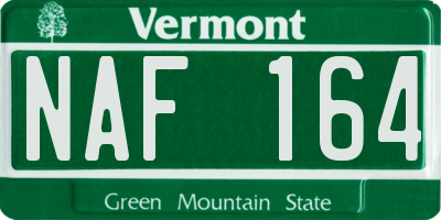 VT license plate NAF164