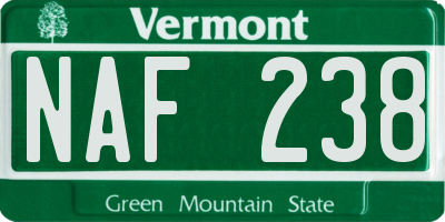 VT license plate NAF238