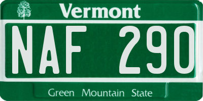 VT license plate NAF290