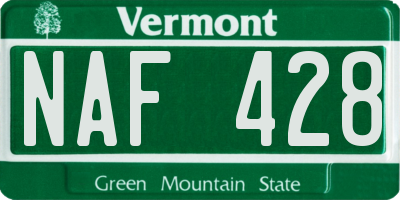 VT license plate NAF428