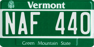 VT license plate NAF440