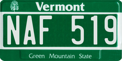 VT license plate NAF519