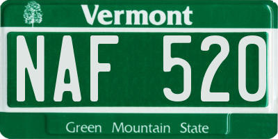 VT license plate NAF520