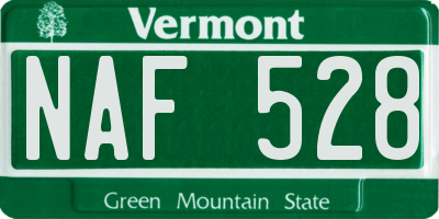 VT license plate NAF528