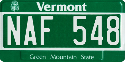 VT license plate NAF548