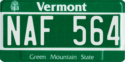 VT license plate NAF564