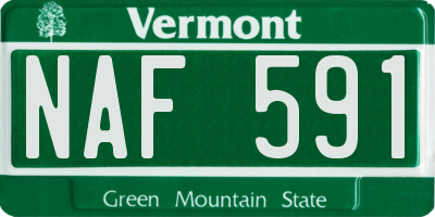 VT license plate NAF591