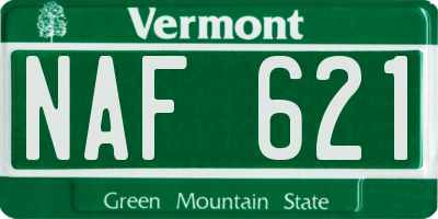 VT license plate NAF621