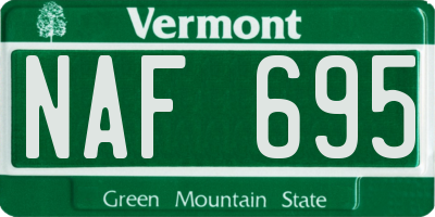 VT license plate NAF695