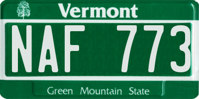 VT license plate NAF773