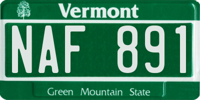 VT license plate NAF891