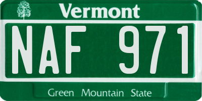 VT license plate NAF971