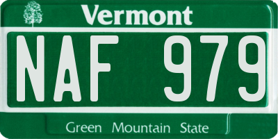 VT license plate NAF979
