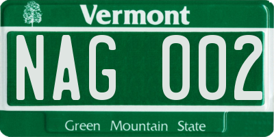 VT license plate NAG002