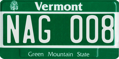 VT license plate NAG008