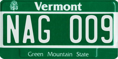 VT license plate NAG009